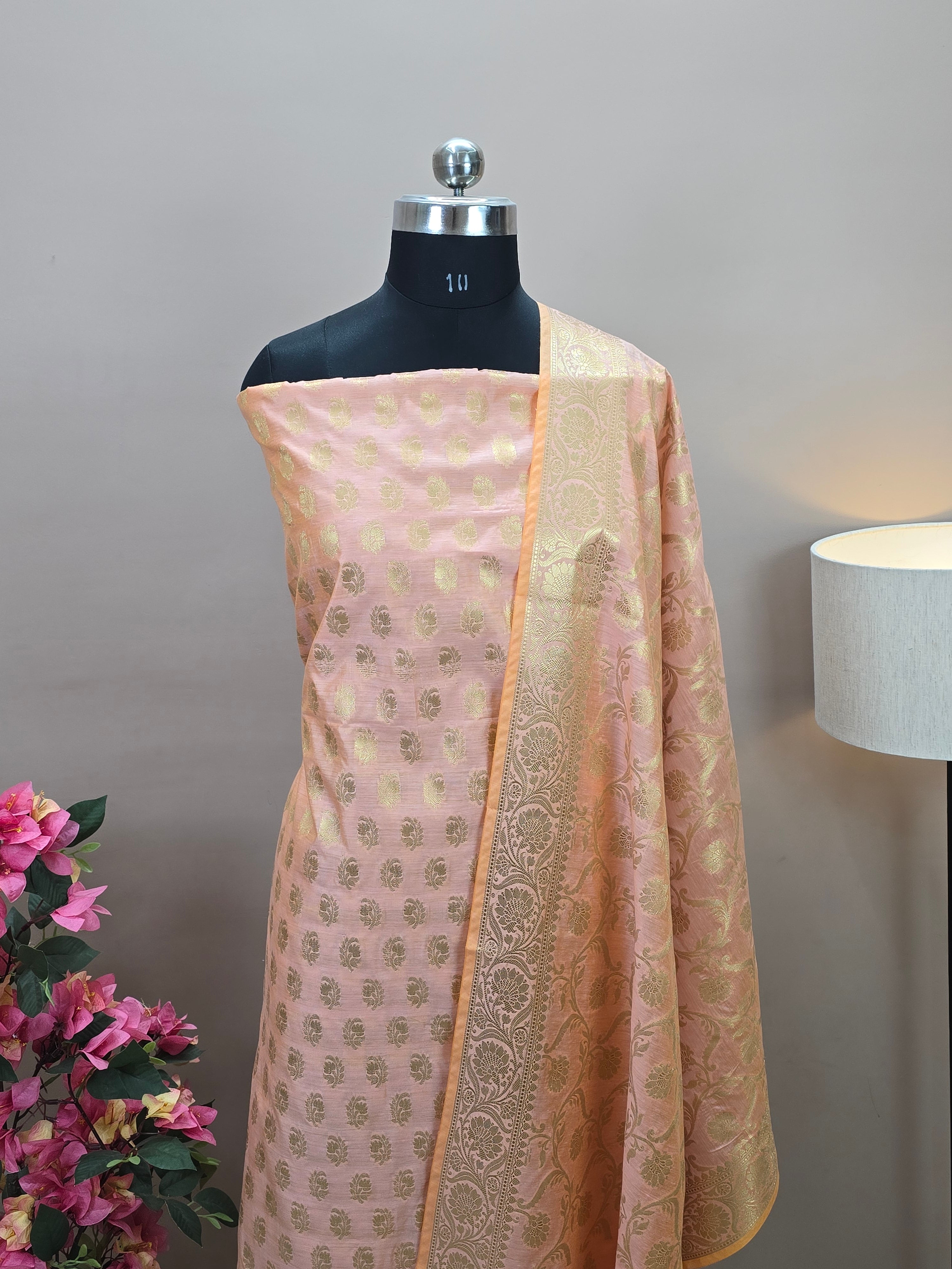 Banarasi Masrise Cotton Suit with All Over Booti