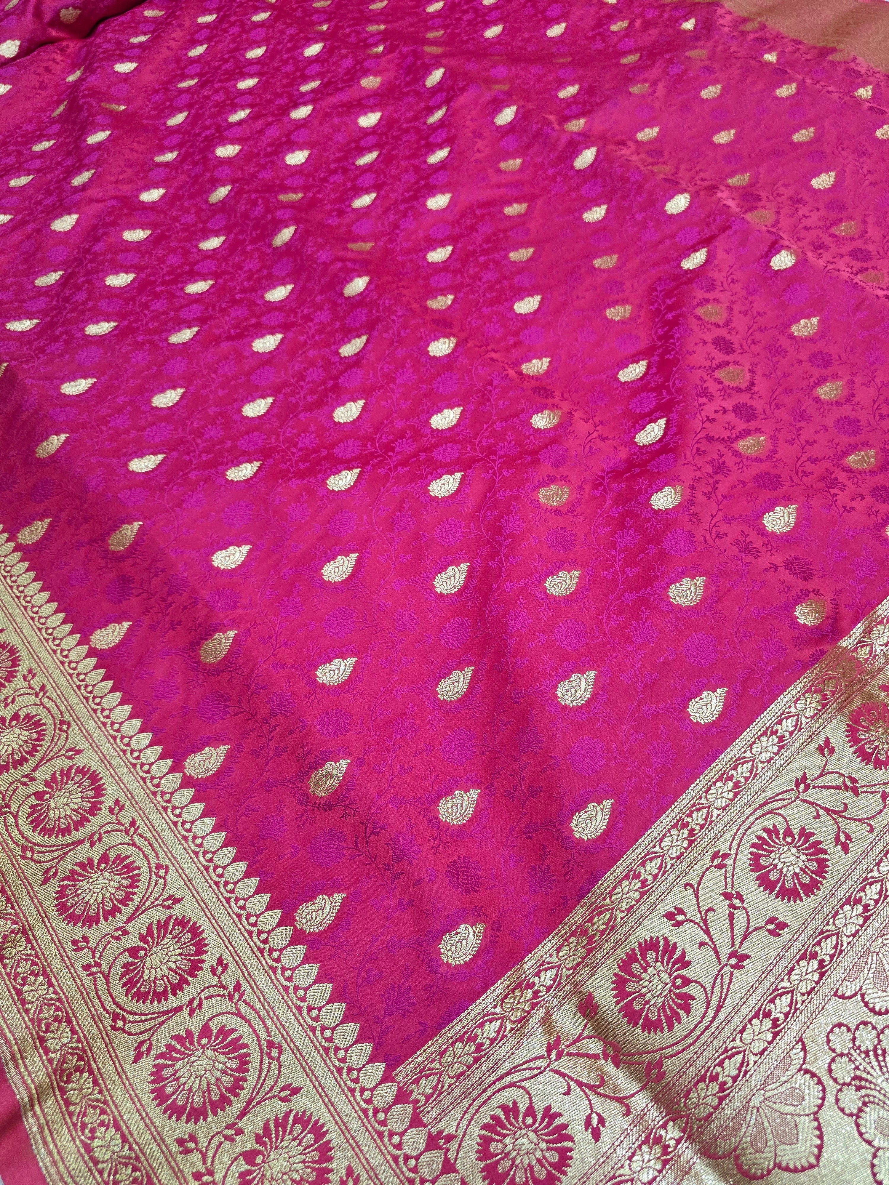 Banarasi Satin Malai Katan Tanchui Saree