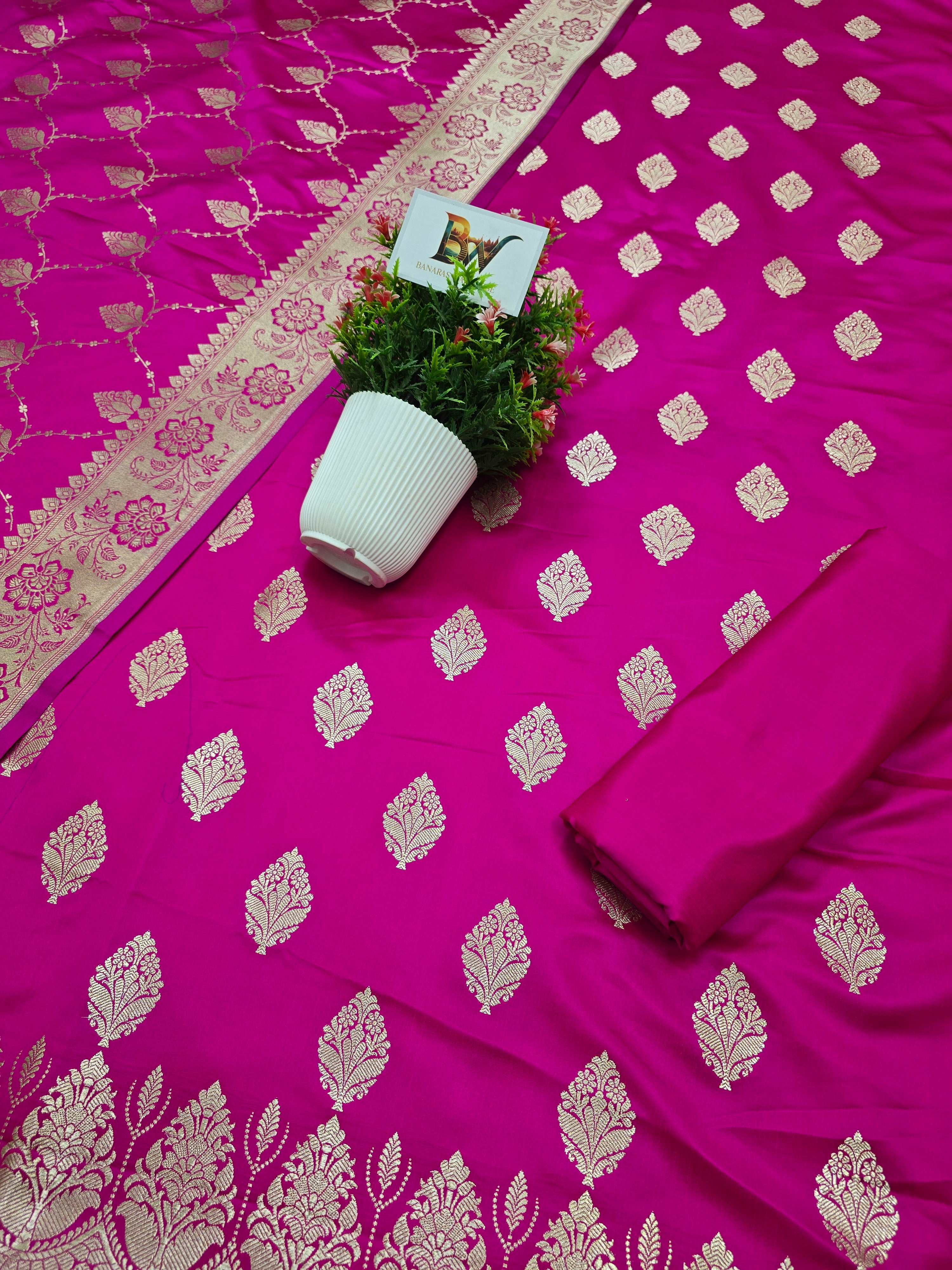 Banarasi Malai Katan Silk Suit