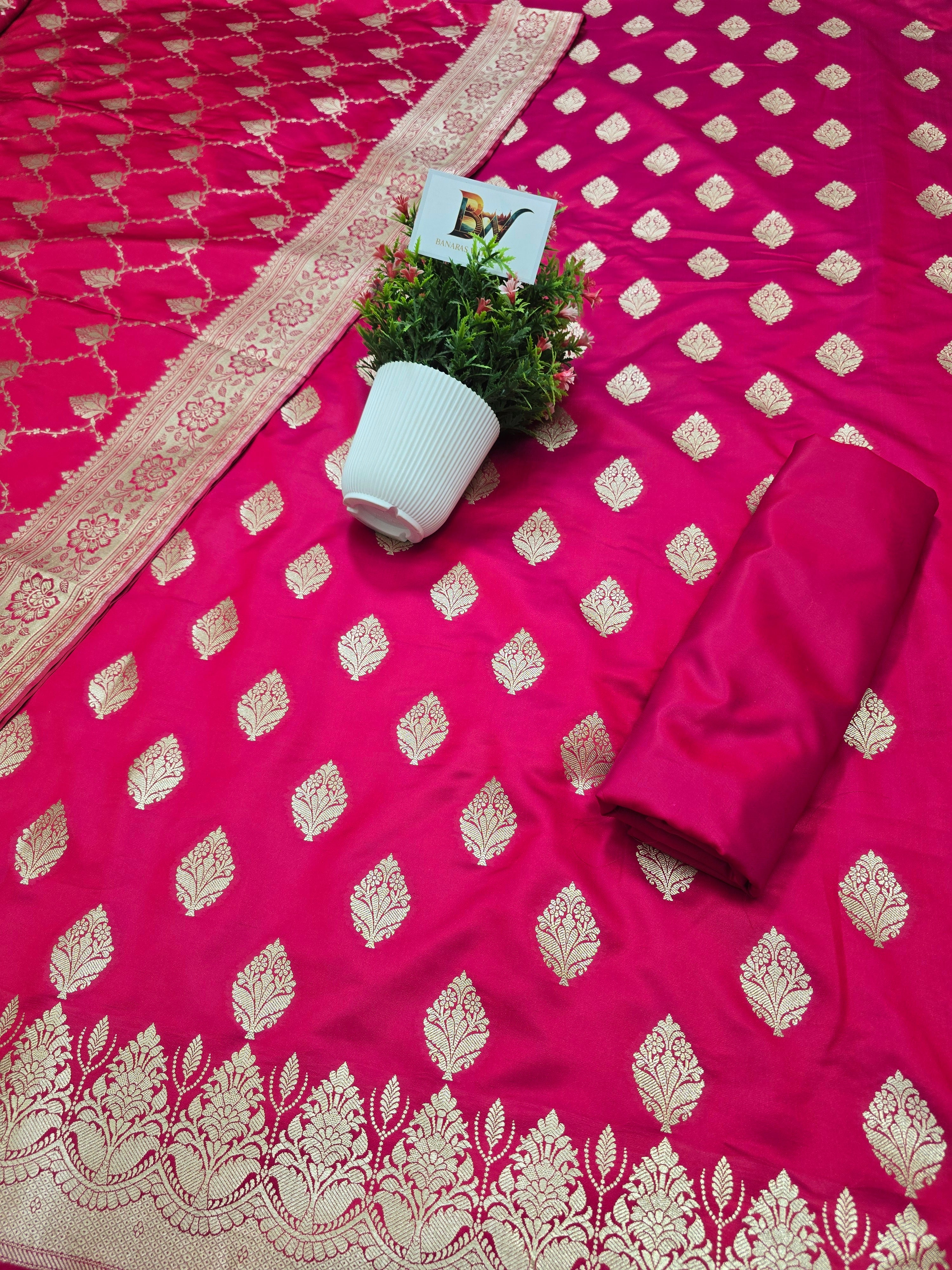 Banarasi Malai Katan Silk Suit