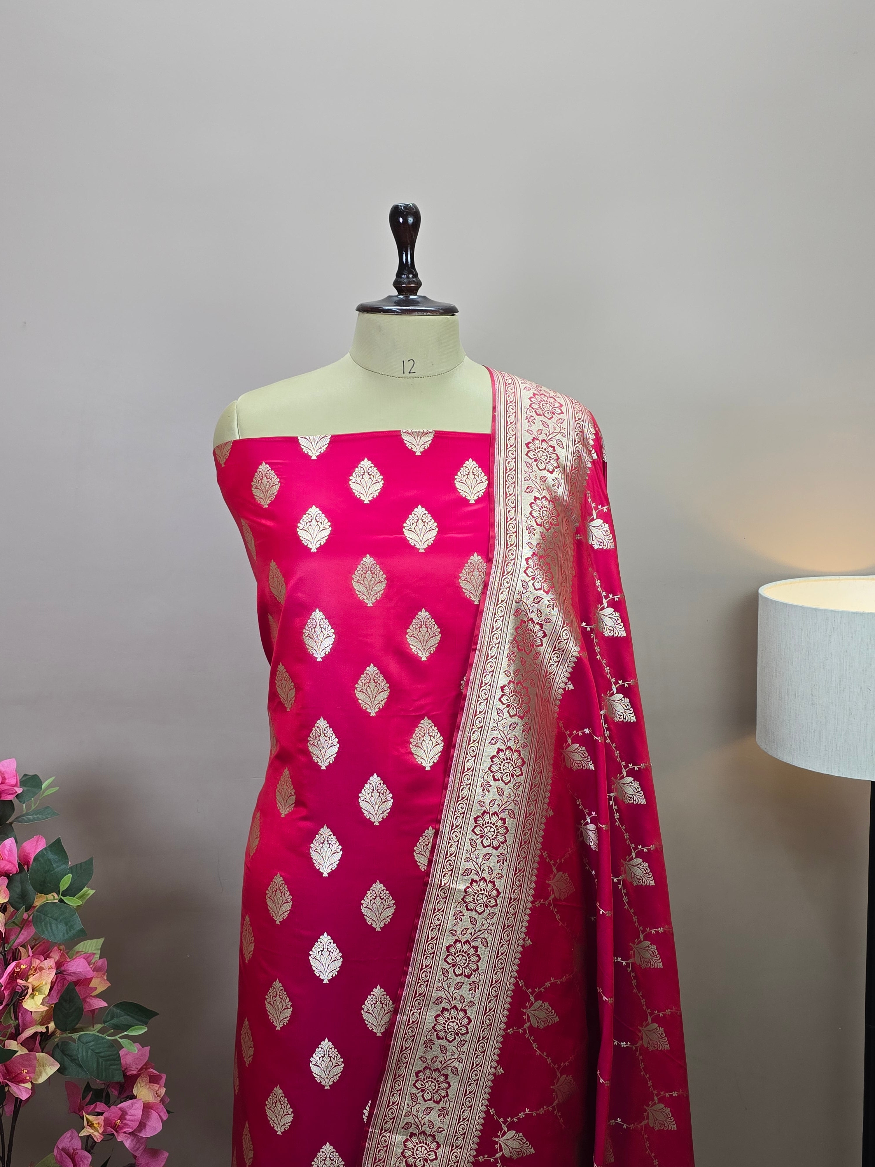 Banarasi Malai Katan Silk Suit
