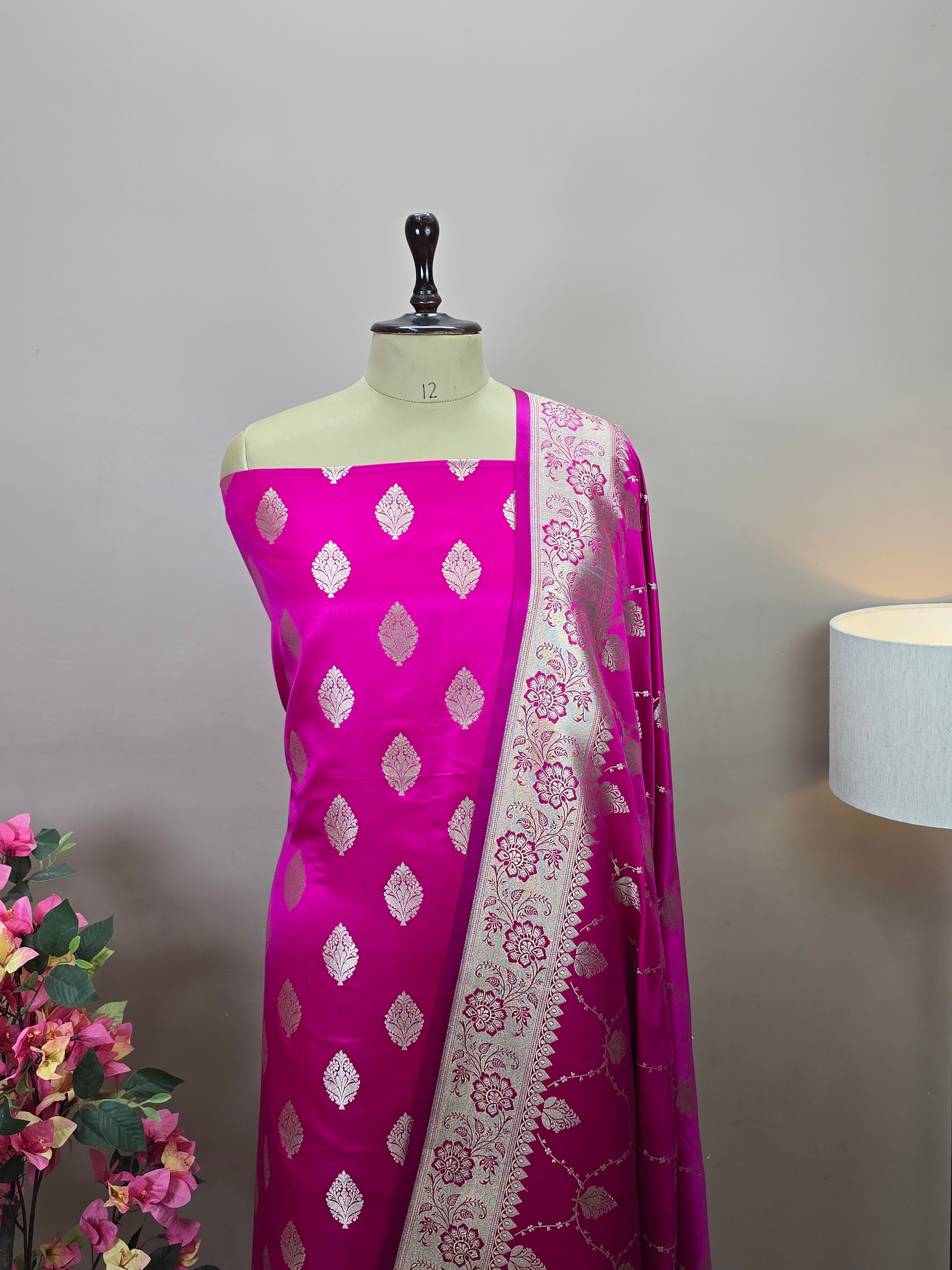 Banarasi Malai Katan Silk Suit