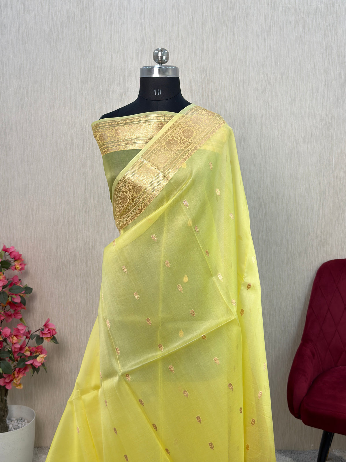 Pure Handloom Kora Silk Kadhua Banarasi Saree