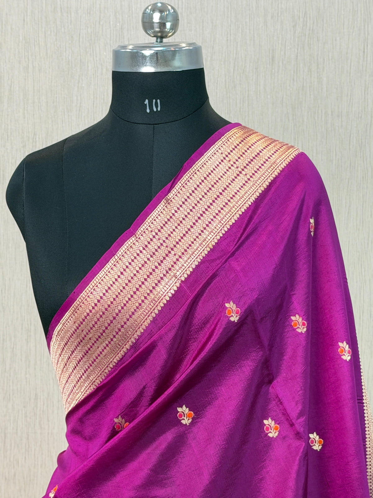 Pure Handloom Mango Silk Kadhua Banarasi Saree with Sona Roopa Motifs