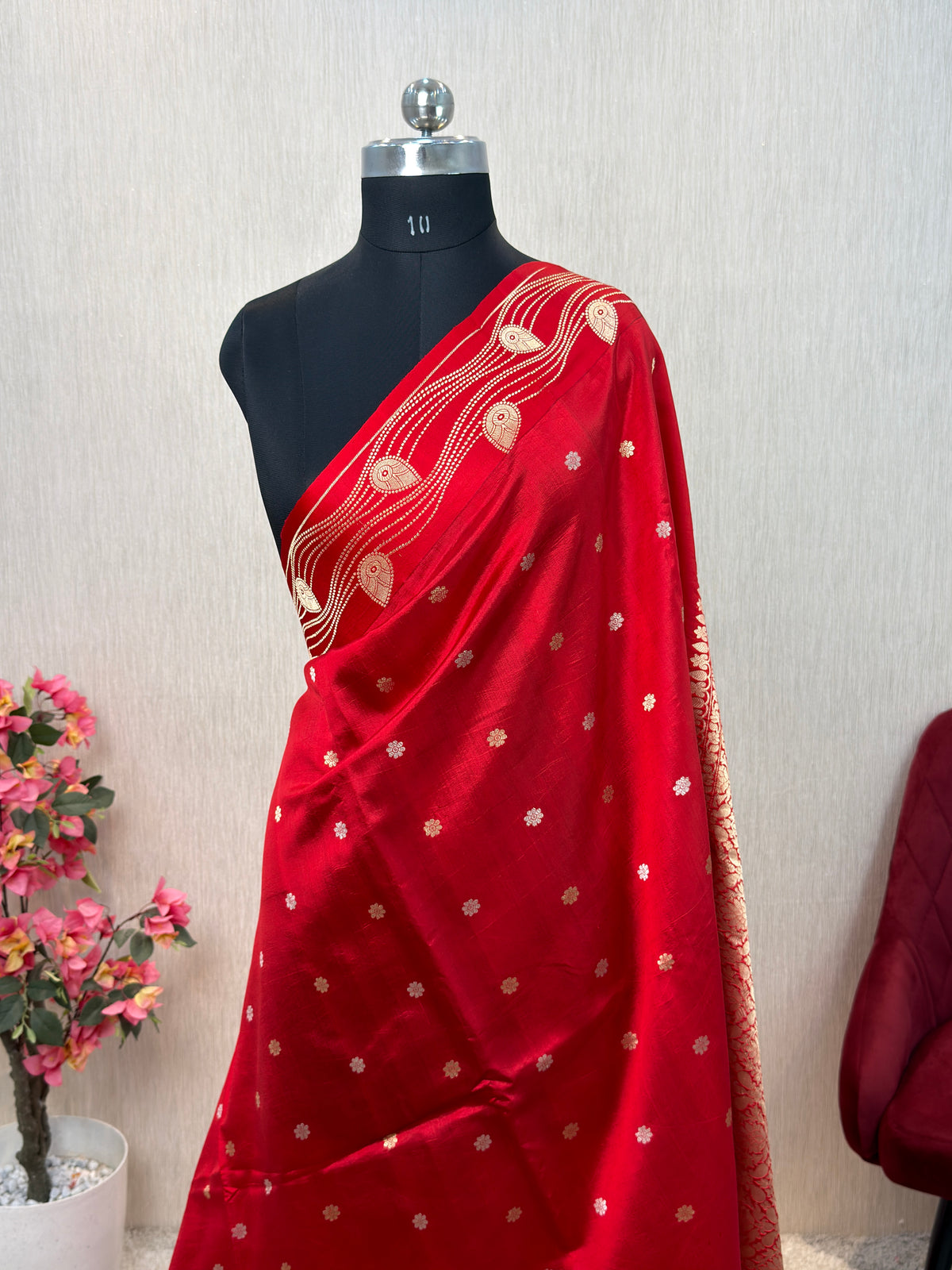 Pure Handloom Mango Silk Kadhua Banarasi Saree with Sona Roopa Motifs
