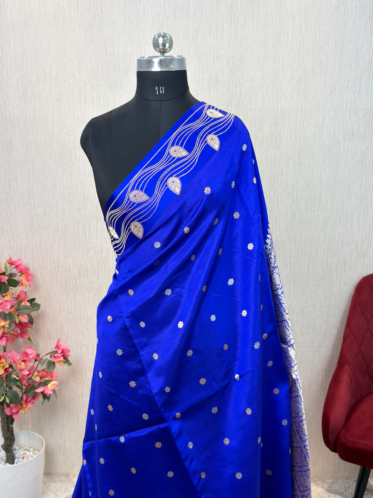 Pure Handloom Mango Silk Kadhua Banarasi Saree with Sona Roopa Motifs