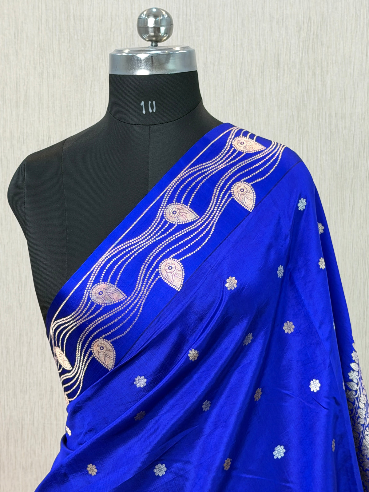 Pure Handloom Mango Silk Kadhua Banarasi Saree with Sona Roopa Motifs