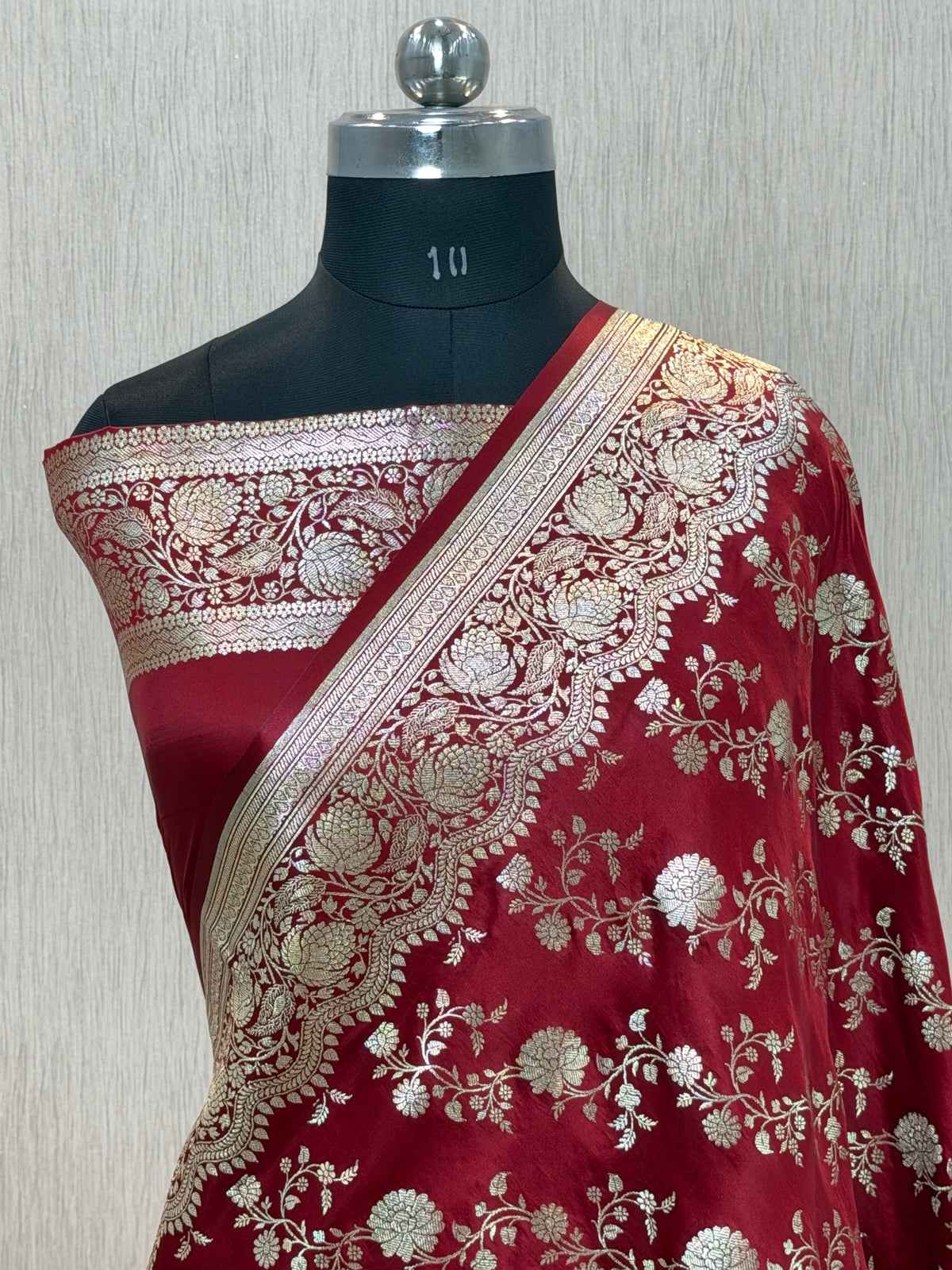 Banarasi Malai Katan Silk Saree with All Over Jaal